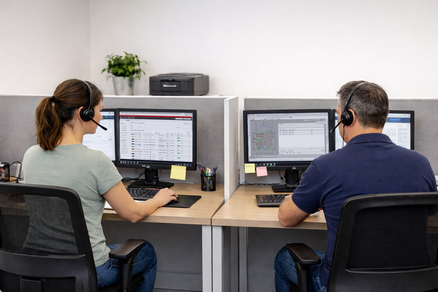 Team Supporto CADPak al lavoro